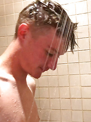 Tall & Lean Footballer Lewis Hampshire Wanks his Big Uncut Cock & Shoots his Load! by English Lads image #8