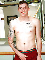 Straight Rugby Player Patrick Wanks his Uncut Cock & Pumps his Ass with a Dildo & Cums Loads! by English Lads image #10