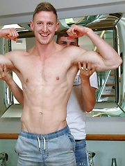 Straight Muscular Hunk Noah gets Wanked & Sucked by Naughty Dominic & Both Shoot Buckets! by English Lads image #7