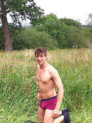 Young Naughty Pup Henry Wanks his Big Uncut Cock & Pumps his Hole with Carrots in a Field! by English Lads image #9