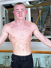Straight Ripped Gymnast Caspian Shows Wanks his Uncut Cock & Shoots Cum Everywhere! by English Lads image #8