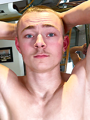 Straight Ripped Gymnast Caspian Shows Wanks his Uncut Cock & Shoots Cum Everywhere! by English Lads image #8