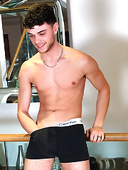 Young Toned Footballer Wanks his Hard Uncut Cock & Squirts a Load of Cum Everywhere! by English Lads image #7