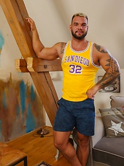 Muscle Bound Hunk Ivan Kerk Flexes His Biceps And Cock. by Jawked image #8