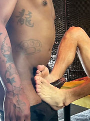 Alpha's Big Feet Worshiped by My Friends Feet image #11