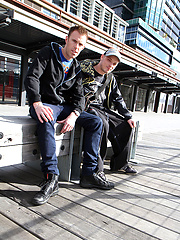 Aussie mates Jake Randel and Simon Tanner fucking in the windows by Bentley Race image #6
