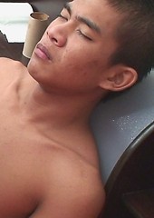 Twinks move from the bathroom to the bedroom, where they shower in more thick creamy spunk. by Asia Boys image #6