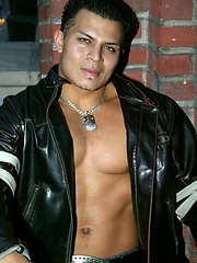 Hot muscle latino Alan shows his fat uncut cock. by Finest Latin Men image #8