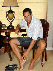 Marcello rubs his feet hard and then his cock softly by With Marcello image #5