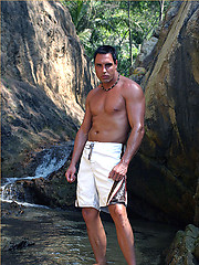 Hunky Marcello causes a splash in his sexy white pants by With Marcello image #5