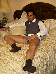 Marcello finds the perfect way to finish a business day is with a good hard wank by With Marcello image #6