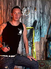 This hunk gets so turned on by the vibration of his tattooing gear that his cock starts to stir by With Marcello image #5