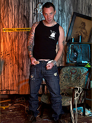 This hunk gets so turned on by the vibration of his tattooing gear that his cock starts to stir by With Marcello image #5