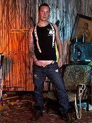 This hunk gets so turned on by the vibration of his tattooing gear that his cock starts to stir by With Marcello image #5