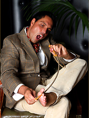 Marcello tickles his feet and then his hard cock by With Marcello image #6