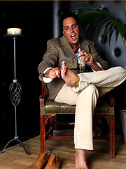 Marcello tickles his feet and then his hard cock by With Marcello image #6