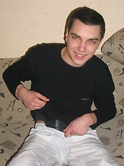 He peels off his sweet blue undies to reveal a great uncut cock. by EU Twinks image #5