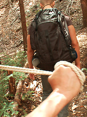 Straight stud Logan Vaughn is captured in the deep woods and edged for days. by Men On Edge image #7
