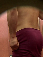 Horny young man entering a swimming pool cubicle to change for a swim. by Sneaky Peek image #5