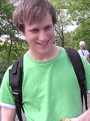 Czech Hunter 49. Czech boy sucking off cock outdoors. by Czech Hunter image #9