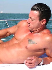 Two Naked Muscle Hunks Jerking Off On The Boat by ManAvenue image #6