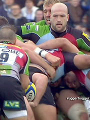 Harlequins rugby star George Robson with his cock and balls peeking out during a scrum! by Ruggerbugger image #7