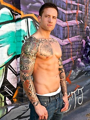 Tattooed Dude BlowjobChris Bines blows the hot muscular tattooed Jordan Levine. by Randy Blue image #6