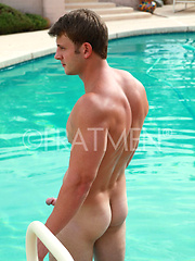 Braden jacking off his muscled boner by Frat Men image #5
