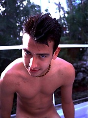 Sexy twink plays with dildo pool side. by Mount Equinox image #6