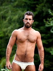 Muscle bear Damien Stone outdoors by Colt Studio image #6