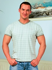 Muscle man shows his cock by Visconti Triplets image #5