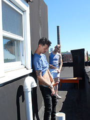 Hungry for cock, JT goes down on Andrew\\\'s spit slick dick! by Dirty Boy Video image #5