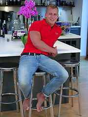 Personal Trainer Alfie, Muscular & Ripped Young Man Shows off his Impressively Sized Uncut Weapon by English Lads image #7