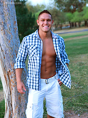 Cheyanne strokes his muscled cock by Frat Men image #7