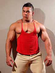 Latino bodybuilder Pablo Blades shows his muscle cock by Power Men image #8