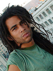 Long Haired Ebony Thin Guy With Black Dreads Beats Off by Alternadudes image #5