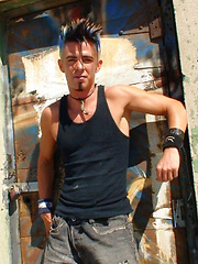 Thin Punk With Mohawk Works His Cock & Balls by Alternadudes image #5