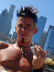 Thin Punk With Mohawk Works His Cock & Balls by Alternadudes image #5