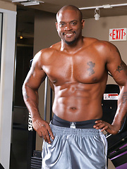 Bald ebony muscle man Diesel Washington by Suite703 image #6