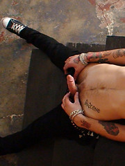 Tattooed Pierced Italian Spanks His Cock by Alternadudes image #5