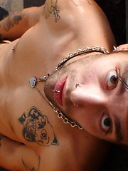 Tattooed Pierced Italian Spanks His Cock by Alternadudes image #5
