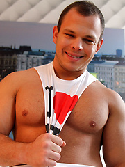 Hung Muscle Cub - Dennis Conerman stripped down for Ben by Bentley Race image #5