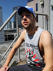 Aussie Mitch enjoying the sunshine - Naked on Ben\\\'s rooftop in Melbourne by Bentley Race image #4