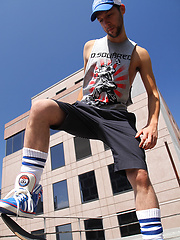Aussie Mitch enjoying the sunshine - Naked on Ben\\\'s rooftop in Melbourne by Bentley Race image #4
