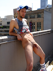 Aussie Mitch enjoying the sunshine - Naked on Ben\\\'s rooftop in Melbourne by Bentley Race image #4
