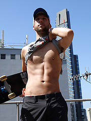 Aussie Mitch enjoying the sunshine - Naked on Ben\\\'s rooftop in Melbourne by Bentley Race image #4