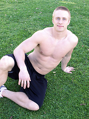 Horny athlete Abe workout and jacking off by SeanCody image #6