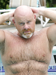 Hairy bald chubby bear Brick Hampton outdoors by Pantheon Bear image #8