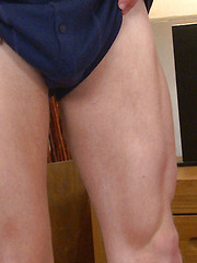 Blond Personal Trainer Ben Shows off his Hard Abs & Big Uncut Erection! by English Lads image #4