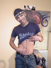 Sexy Latin twink showing off his thick rod and tight smooth body. by Mount Equinox image #7